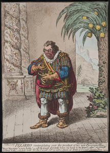 Pizarro contemplando el producto de su nueva mina peruana, 1799